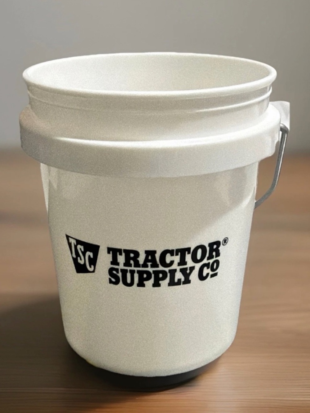 Tractor Supply White Mini Bucket with Handle